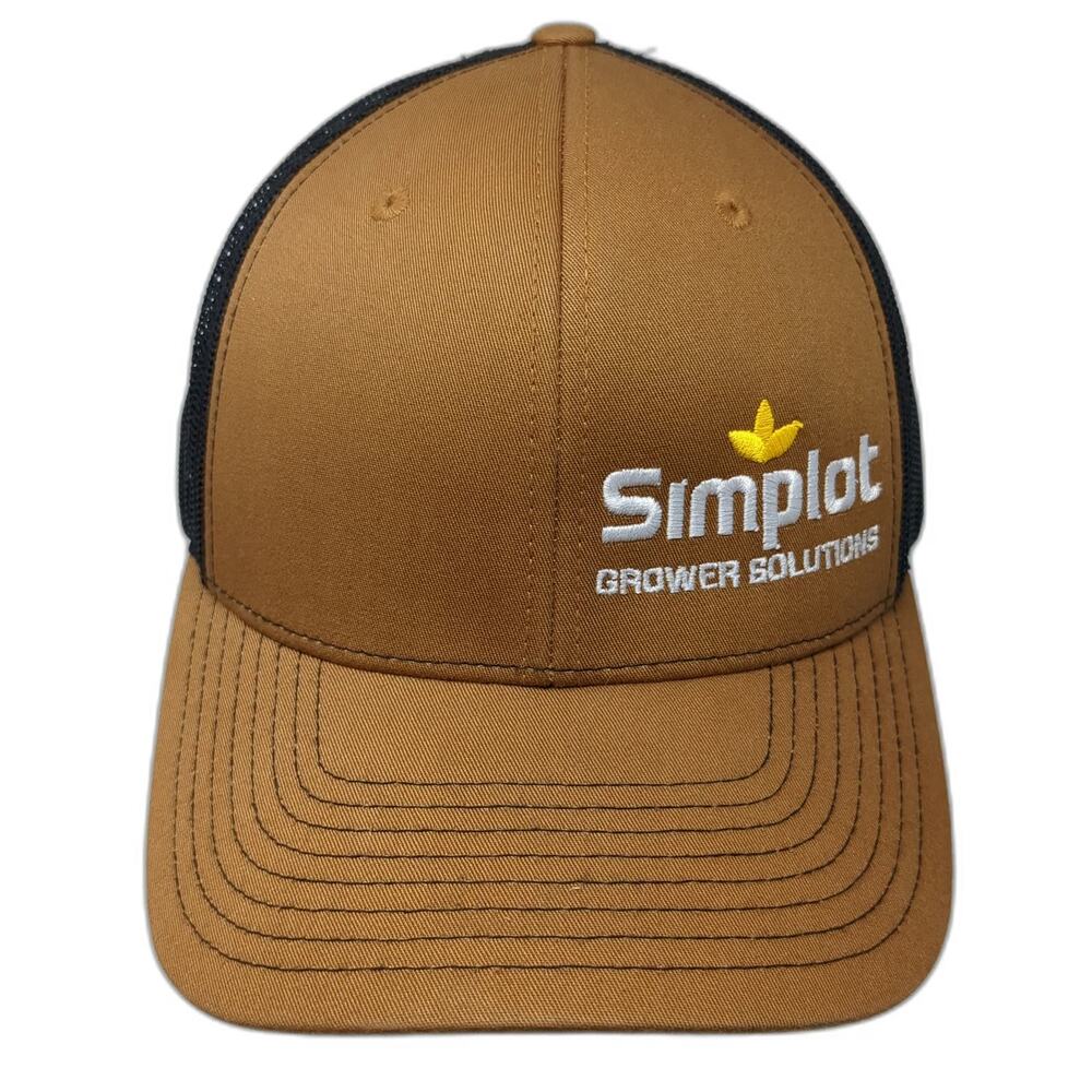 Richardson Trucker Hat Brown One Size Simplot Grower Solutions Mesh Snapback
